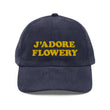 J'adore Flowery Corduroy Hat